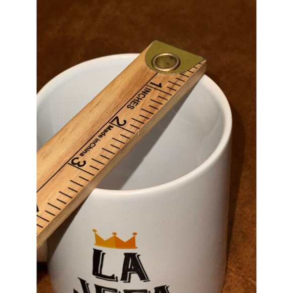 La Jefa White Ceramic Coffee Mug 12 Oz With Crown Design - Orca Coatings - Picture 5 of 5